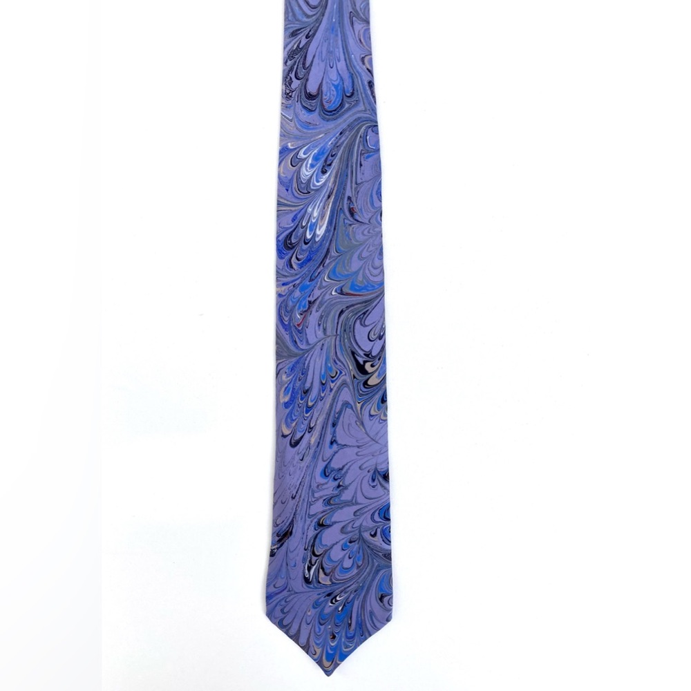 Vintage Golightly Purple Marbled Silk Tie